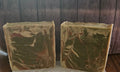 Earth and Dew Botanical Bar - two handcrafted bars with earthy green and cream swirl pattern
